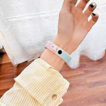 High Aesthetic Watch Band, Multi-Functional, Elegant, Durable, Exquisite Compact Cartoon Laser-Engraved Puppy Pattern Strap, Asymmetrical Design, Compatible With Xiaomi Band 10/9/8 Size, Quick-Release Buckle Design, Supports NFC Version Sharing, Sports Smart Couple Watch Band Accessory - Multicolor - View 5