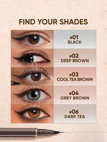 JUDYDOLL 400毫克液体眼线笔，超细笔尖，防水防晕染，多种颜色可选，可用于勾勒下睫毛，适合新手、自用、送礼、化妆、旅行、节日、小众、惊喜新品、独特、送给朋友、女朋友、婚礼必备、婚礼宾客、单身派对、自然校园妆、甜美妆、健康妆、约会妆。 - 黑色 - 查看 9
