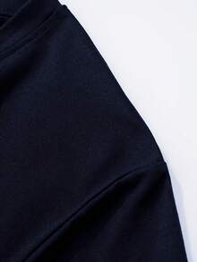 Men'S 180G 100% Casual T-Shirt, Plus Size - 黑色 - 查看 6