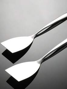 Stainless Steel Mini Turner Spatula, Multi-Function Kitchen Serving Spatula, Suitable For Eggs, Pancakes, Brownies, Cookies, Cakes, Pizza And Desserts, Thin Flexible Metal Cooking Turner, Durable Food Service Kitchen Tool - Multicolor - View 3