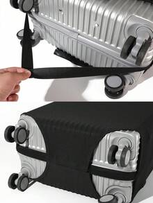1pc Luggage Dust Cover Trolley Case Protective Cover Solid Color Travel Case Dust Cover Thickened Elastic Trolley Cover Wear Resistant, Luggage Cover - Multicolor - View 5