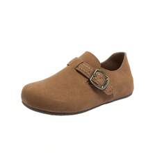 CAMEL CROWN Women's Cork Sole Double Buckle Slip-On Slides, Adjustable Comfortable Flat Sandals, Lightweight Casual Summer Beach Walking Shoes - Camel - View 6