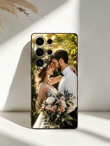 1 pieza Funda protectora de teléfono personalizada con foto compatible con iPhone 16 Pro Max/17 Pro Max, S24U, Redmi y otros modelos - Negro - Ver 2