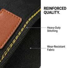 Professional Electrician Tool Waist Bag, Thickened 600D Oxford Cloth, Wear-Resistant, Tear-Resistant, Durable, Exquisite Craftsmanship, Adjustable Waist Belt With Reinforced Stitching At Stress Points, Multiple Compartments And Pockets, Side Hanging Rings, Portable Waist-Hanging Storage Bag For Decoration, Carpentry And Construction Site Work, Hardware Tool Classification Storage, Say Goodbye To Clutter, Save Time And Improve Work Efficiency - Black Tool Storage Waist Bag - View 8