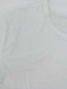 Women's Casual Sports T-Shirt With Round Neck, Elastic, Short-Sleeved, Printed With The Lettering "SUPER MOM", Spring/Summer Fashion, Women's Casual S - 白色 - 查看 6
