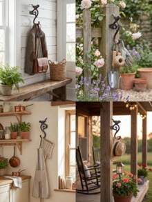 Cast Iron Bird Wall Hook, 14.6x4.8cm, Rustic, Holds Coats/Bags/Keys/Towels, For Entryway/Porch/Bedroom/Garden/Patio - Multicolor - View 6