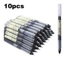 Bolígrafo de punta fina de 0.5mm, tinta líquida de secado rápido japonesa, escritura suave, suministros de oficina y estudiante para el regreso a la escuela (Negro) - A - Ver 10