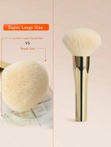 1 Stück großer loser Puderpinsel Rougepinsel mit flauschigen, dichten Borsten, Premium-Gesichtsmake-up-Werkzeug - Verschiedenfarbig - Übersicht 9