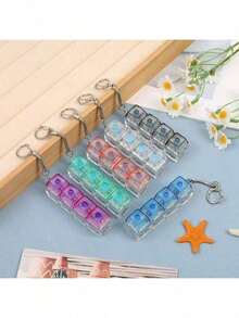 1pc Stress Relief Keyboard Keychain - A Colorful Fingertip Toy That Effectively Relieves Stress, Featuring Bright Macaron Colors. The Appearance, Color And Design Are Very Attractive, Making It A Perfect Party Favor, Gift And Present For Friends - Multicolor - View 7