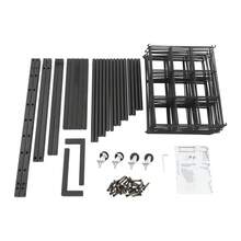 RibasuBB Mobile Art Drying Rack, Iron Canvas Storage Stand, 20 Shelves, 4 Wheels, Black - Default - View 10