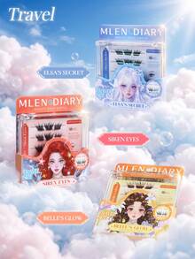 Mlen Diary Self-Adhesive Cluster False Eyelashes C Curl No Glue Needed Reusable Cartoon Style Stick-On Self-Adhesive Cluster Lashes Natural Look DIY Eyelash Extension Set - C - View 8