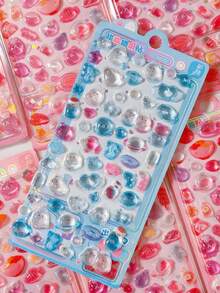 Cute Candy Party 3D Stickers, Embossed 3D Stickers, Phone Case Decoration, Cute Scrapbook Decoration, Kawaii Handmade Gift - 彩色 - 查看 9