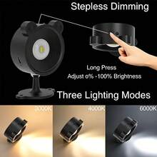 1/2PCS Rechargeable LED Wall Sconce, Magnetic Wall Light With Remote And Touch Control, 360° Rotating, 3 Color Temperatures, Dimmable Cordless Reading Light For Bedroom, Bedside And Hallway - 3 Color Temperature - View 3