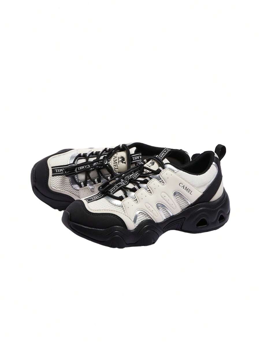 CAMEL CROWN Women's Spring Outdoor Sports Shoes, Cute And Ugly Style, Versatile Thick-Soled Hiking Casual Shoes - Rice and White - View 1