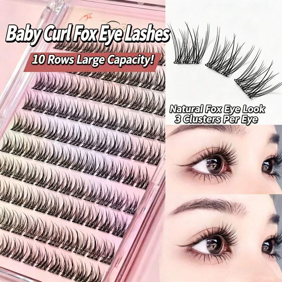 120片 D捲度自黏式簇裝假睫毛 8-16mm DIY 假睫毛接長 自然柔軟免膠水簇裝睫毛 適合日常、婚禮、約會、派對 - 查看 1