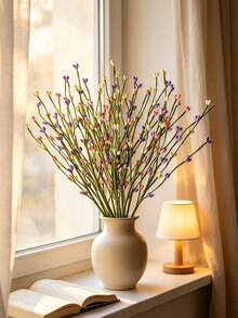 Spring/Summer Artificial Berry Sprigs, Candy Colors (Purple, Pink, Yellow) Plastic Stems, Suitable For DIY Vase Arrangement, Tabletop And Home Decor, And Spring Party Floral Styling - Multicolor - View 8