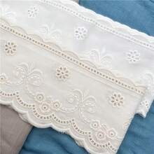 1/5碼 11cm寬 縫製布料蕾絲 刺繡服飾配件 鎖邊蕾絲 DIY窗簾 衣物縫製裝飾 家居裝飾 婚紗裝飾 初學者DIY衣物與縫製 - 多色E - 查看 8