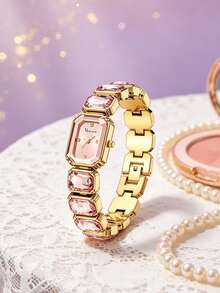VA VA VOOM Romantic Ladies Rhinestone Watch,Shiny Stainless Steel Strap, Bracelet Style Luxury Women's Watch,Dating&Party Wear,Best Gift For Girlfriends&Mothers - Bracelet Style Watch - View 9