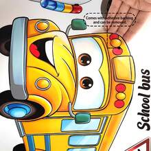 Cartoon Car Wall Sticker, Bedroom Children's Room Living Room Background Wall Home Decor Self-Adhesive Wall Decal - Multicolor - View 10