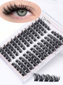 120 Cluster flauschige weiche natürliche augenvergrößernde dichte dramatische Cluster-Kunstwimpern (DIY Wimpernverlängerung, natürlicher Stil Kunstwimpern-Cluster, Einzelwimpern-Cluster) - C - Übersicht 4