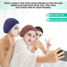 1pc Breathable Elastic Crochet Hair Net Cap, Hollow Mesh Soft High Elastic Fabric, Full Coverage Anti-Slip Design For Long Hair, Women's Sleep & Shower Hair Protection, Simple Comfortable Daily All-Season Style - Multicolor - View 4
