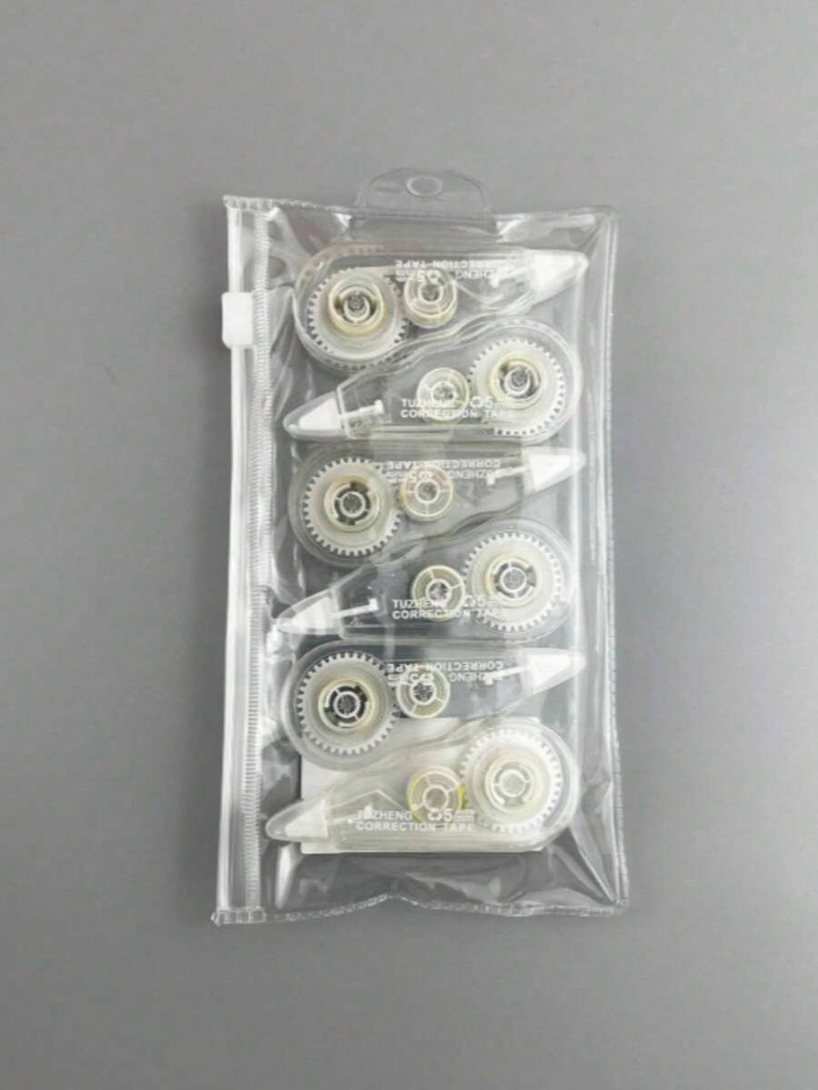 1件白色修正帶,耐撕裂大容量,即時修正,易用塗抹器,適用於學校、辦公室、筆記、日記,透明耐撕裂膠帶,辦公室或學校用品,學校必需品,返校季,聖誕節,萬聖節 - 款式隨機 - 查看 1