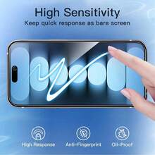 BOLLYMORE 2PCS Privacy Tempered Glass Screen Protector Compatible With IPhone16promax/15/14/13/7p/8p Anti-Fingerprint, Premium Privacy, High-End Product, Supports Face Unlock - Black - View 4