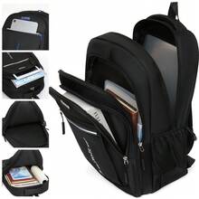 Men's Fashion Multifunctional Backpack, Large Capacity Multi-Pocket Laptop Bag, 3D Breathable Shoulder Straps, Night-Reflective, Anti-Theft, Nylon - Multicolor - View 1