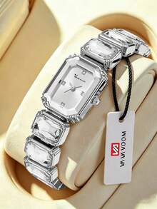 VA VA VOOM Romantic Ladies Rhinestone Watch,Shiny Stainless Steel Strap, Bracelet Style Luxury Women's Watch,Dating&Party Wear,Best Gift For Girlfriends&Mothers - Bracelet Style Watch - View 16
