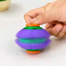 Rotating 3D Printed Stress Relief Fingertip Ball, Squeezable And Pressable, Anti-Anxiety Desktop Fidget Toy, Premium Gift - Multicolor - View 4