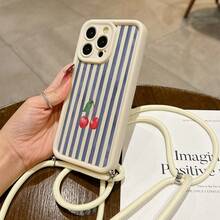 Convenient Lanyard Phone Case With Multi-Functional Adjustable Lanyard And Crossbody Shoulder Strap, High Bamboo Antique White, Easy And Convenient TPU Shockproof Protective Case Compatible With Apple Phones - Antique White - View 5