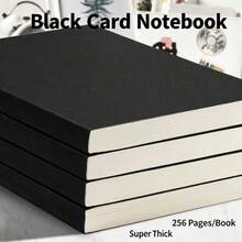 A5 Vintage Style Blank/Lined Notebook, 256 Pages/Book, Glossy Faux Leather Cover, Suitable For Sketching, Doodling And Office Essentials School Supplies - A - View 1