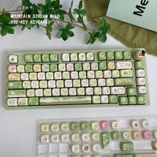 Mountain Stream Wild Theme Keycaps, PBT Five-Sided Dye-Sublimation MOA Profile, Compatible With Mechanical Keyboards - View 2