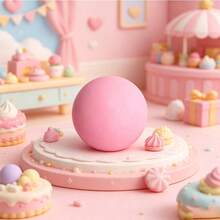 1pc Exquisite Round Ball Squishy, Meticulously Crafted With Smooth Spherical Contour, Polished Surfaces, Matte Frosted Finish, Soft And Plump Touch, Perfect Mud-Like Texture, Deep Compression With Slow And Gentle Rebound, Dense Like Melted Cheese And Ganache - Multicolor - View 2
