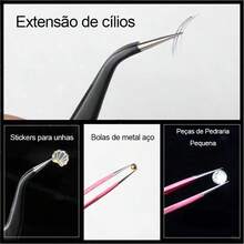 2/1 Peça Conjunto de Duas Pinças de Cabeça Reta Rosa, Cabeça de Pinça Simples, Fina e Fácil de Atender às Necessidades, com Dureza do Aço Reforçada, Alta Elasticidade, Durabilidade Excelente com Capa Protetora para Evitar Ferimentos nas Mãos, Encaixe Apertado e Confortável - preto - Visão 7