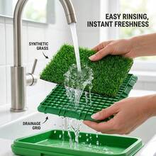 Pet Training Pad Indoor Dog Toilet Tray Artificial Grass Reusable Puppy Potty Training System Easy Clean - View 4