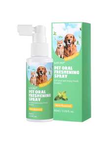 GJYC PET 2 液体盎司薄荷味宠物口腔喷雾，适用于犬猫，清新口气，护理牙齿，无酒精配方，每日使用 - 彩色 - 查看 9