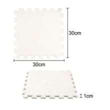 Plush Interlocking Foam Floor Tiles , Soft Puzzle Play Mats 30*30*1cm - Black + White - View 2