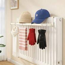 Thickened Metal Double-Bar Radiator Drying Rack, No Drilling Required, Metal Material, Space-Saving, Laundry Drying And Heating, Wall-Mounted Radiator Drying Rack, Suitable For Clothes, Towels, Shoes Quick Heating, Fits Most Radiators - Multicolor - View 5