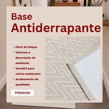Tapete Grande Sala Quarto 2,00 x 2,50m 100% Algodão Natural Artesanal de Tear Cru Creme Geométrico Antiderrapante Lavável - Bege - Visão 8