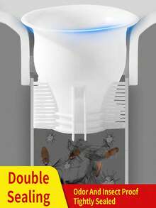 1/2/4pcs Toilet Deodorizer Drain Plug, Prevent Odor And Clogging - White - View 3