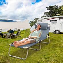 LEO IRIS Portable Folding Camping Bed, Folding Single Sofa Bed - Adjustable Sofa Bed, Suitable For Camping And Travel, Comes With Soft Cushions And Pillows, Perfect For Holiday Gifts, Perfect For Outdoor Camping. - 彩色 - 查看 11