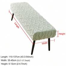 Soft Fleece Bench Seat Cover, Elastic Full Wrap Bench Slipcover For Home, Leisure Bench Cover - Multicolor - View 11