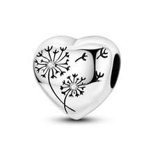 1pc Silver-Plated Minimalist Heart & Dandelion Pendant Bracelet Necklace For Women, Symbolizing Hope, Freedom, Wishes And Good Luck, Meaningful Gift For Her - Silver - View 6