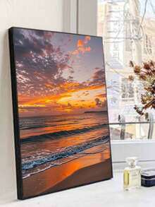 Peinture à l'huile DIY par numéros sur canevas paysage de plage au coucher du soleil, artisanat pour adultes, décoration murale pour la maison, cadeau de fête, kit de peinture créatif et relaxant personnalisé pour la décoration du salon et de la chambre - Ensembles - Voir 4