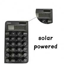 12-Digit Dual Power Calculator, Solar + Battery Powered, Memory Function (MRC/+), Square Root, GT Total, Auto Shut Off, Compact Design, Back To School - Single Piece - View 9