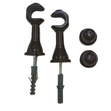 Kit With 6 Simple Curtain Rod Supports Pair With 19mm End - IMBUIA - View 1