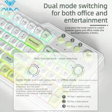 AULA Wireless Keyboard And Mouse Set RGB Backlit Tri-Mode Bluetooth 2.4G Gaming Mouse Computer Keyboard Compatible With PC Laptop Mac - View 7