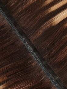 Ombre Honey Blonde Butterfly Weft Hair Extension Pattern Human Hair Seamless PU Hair Extensions Silk Straight #4/27/4 Balayage Color Highlight Blonde Invisible Genius Weft Micro-Loop Extensions - S4/27/4 - View 11