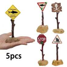 1/5pcs Resin Aquarium Decoration Ornaments Artificial Shark Warning Sign Landscaping Accessories For Fish Tank Aquarium Background - Happy Aquarium - View 12